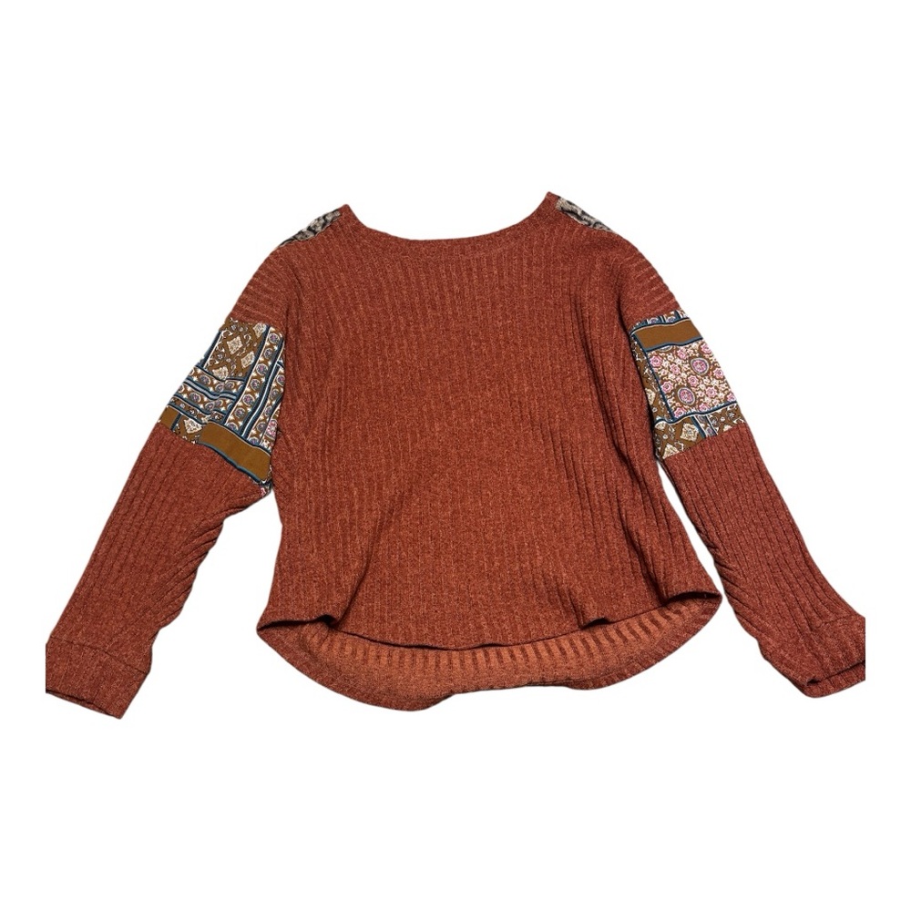 Maurice’s Long-Sleeved Lightweight Sweater, Rust-Orange Color, Size Large